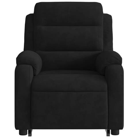 Poltrona Alzapersona Reclinabile Elettrica Nera in Velluto - Foto 9