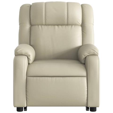 Poltrona Alzapersona Reclinabile Crema in Similpelle - Foto 9