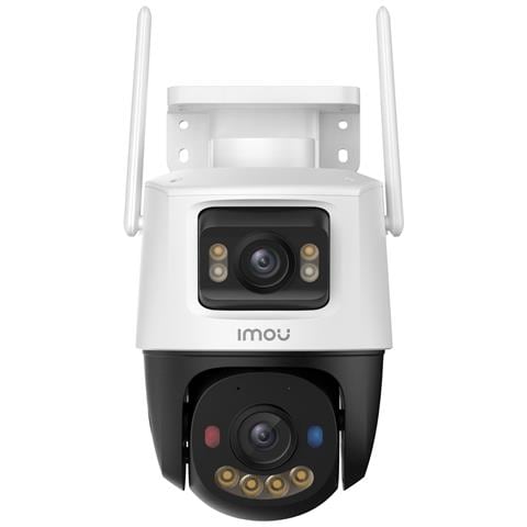 Cruiser Dual 2 Pro Telecamera da esterno, motorizzata, doppia ottica 4MP+4MP, visione notturna a colori, conversazione bidirezionale, rilevamento umano /veicolo AI, tracciamento intelligente, faretto e sirena, deterrenza attiva con luci rosse e blu, registrazione eventi continua su Micro SD fino a 512Gb - NVR o Cloud, Wi-Fi 6 a 2.4GHz, Certificazione GDPR. - Foto 1