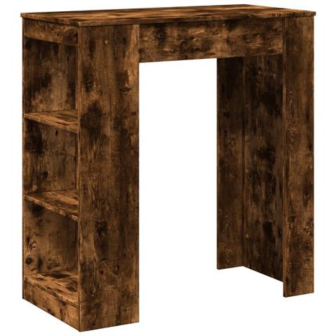 Tavolo Bar con Rastrelliera Rovere 95x47x103,5 cm Multistrato - Foto 1