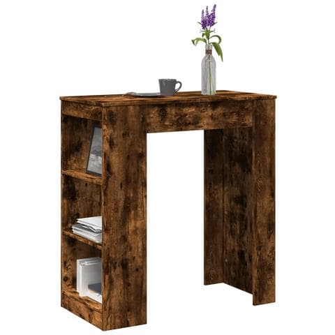 Tavolo Bar con Rastrelliera Rovere 95x47x103,5 cm Multistrato - Foto 2