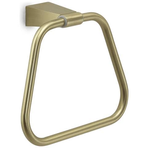 Portasalviette Ad Anello Da Muro In Acciaio Inox E Cromall Tn70 Serie Tonale Oro Matt - Foto 1