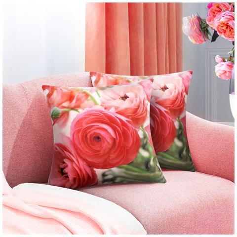 Set Di 2 Copricuscini 40x40 Cm Rose Flowers Design - Foto 2