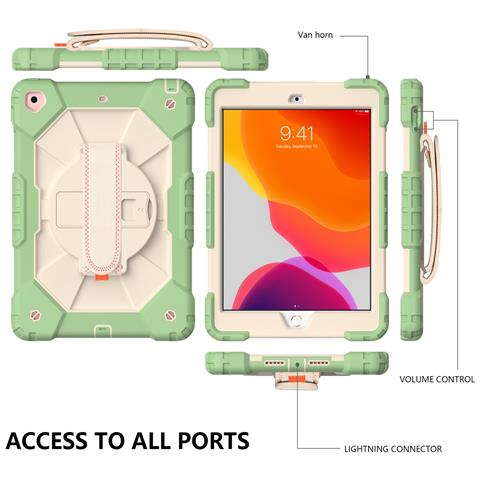 Custodia Per Ipad 6/5 9.7"" Con Supporto E Tracolla Verde - Foto 4