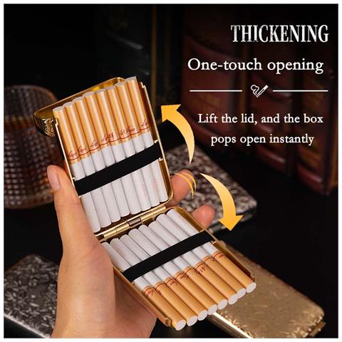 Portasigarette In Metallo A Tre Ante Con Apertura A Scatto - Contiene 16 Sigarette King Size Silver - Foto 2