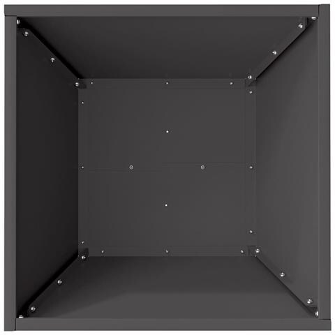 Vaso a Ciotola da Giardino 5 pcs Nero 40 x 40 x 15 cm Acciaio - Foto 8