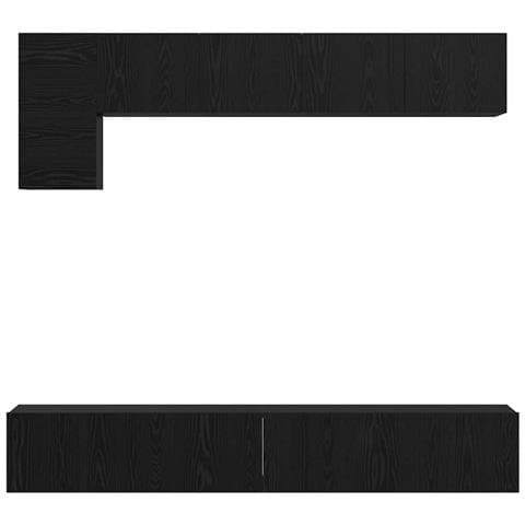 Set mobile TV 5 pcs Rovere nero 100 x 30 x 30 cm - Foto 9