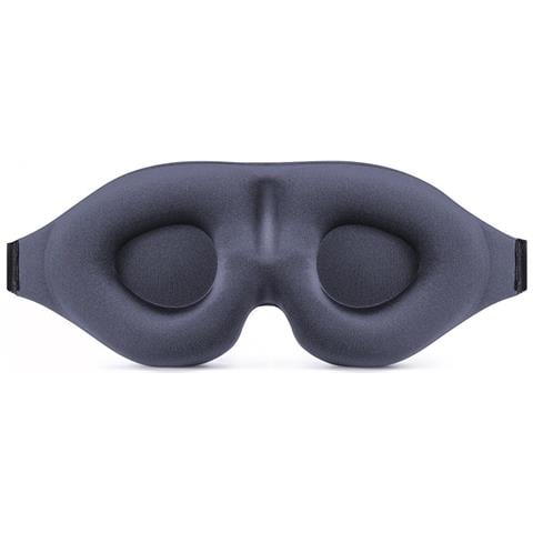 Mascherina Per Dormire 3d Grigia - Blocco Totale Della Luce, Confortevole E Traspirante - Foto 1