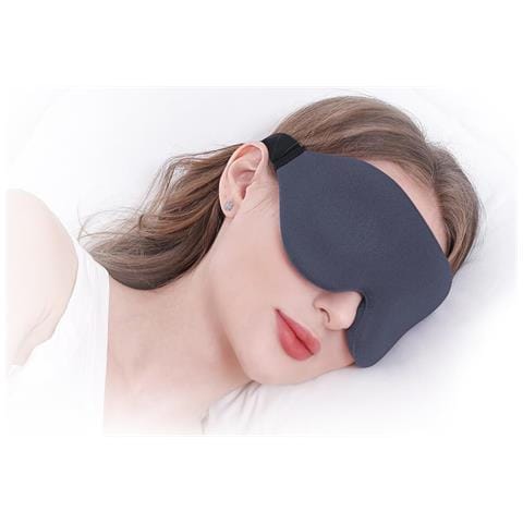 Mascherina Per Dormire 3d Grigia - Blocco Totale Della Luce, Confortevole E Traspirante - Foto 4