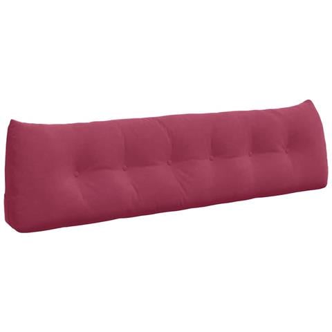 Cuscino per Schiena Rosso Vino 180 x 24 x 50 cm Velluto - Foto 1