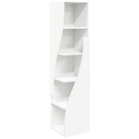 Mobile angolare Bianco 32x32x140cm Legno multistrato - Foto 1