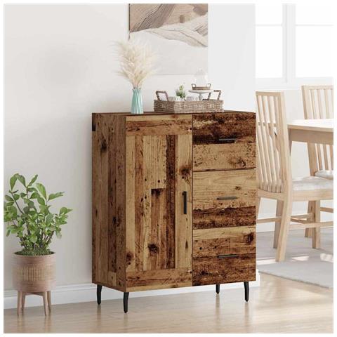 Credenza con cassetto Legno vecchio 69,5 x 34 x 90 cm - Foto 2