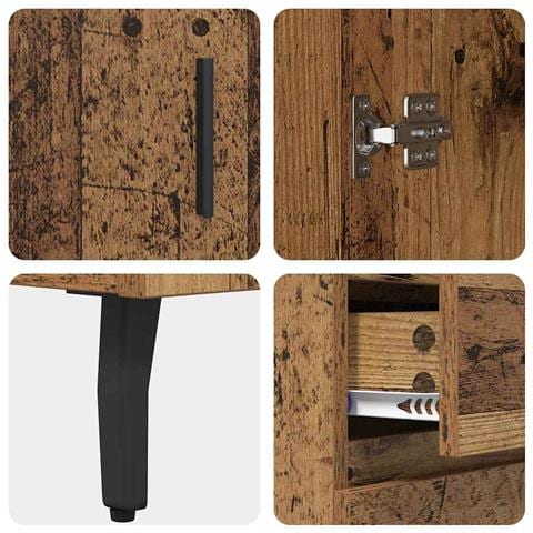 Credenza con cassetto Legno vecchio 69,5 x 34 x 90 cm - Foto 9