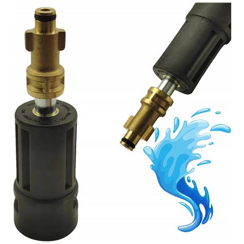 Adattatore Per Idropulitrice Compatibile Con Bosch Vecchio Tipo E Kärcher K Bayonet - Ottone, 160 Bar, 60°c, Alta Durata E Facilità D'uso - Foto 1