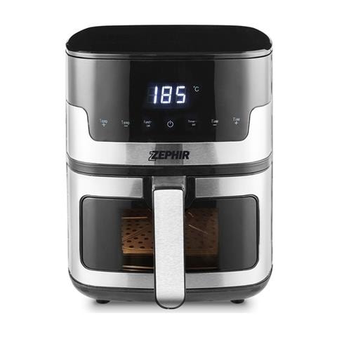 ZHC55S friggitrice Singolo 5,5 L Indipendente 1400 W Friggitrice ad aria calda Nero, Acciaio inox - Foto 1