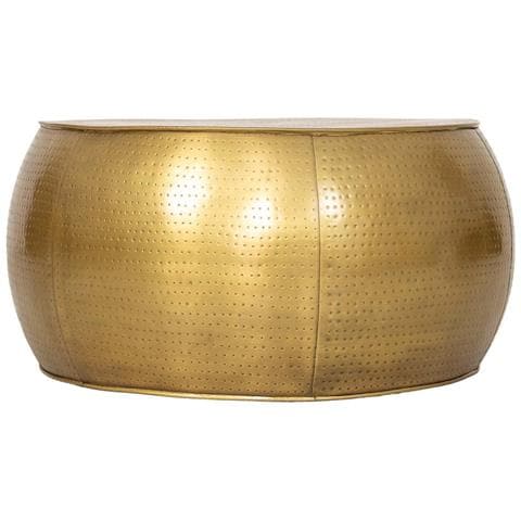 Tavolino In Metallo Dorato 80x80x35h Cm - Foto 2