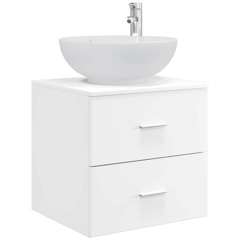 Mobile Lavabo da Parete Bianco 49,5 x 44,5 x 66,5 cm - Foto 1