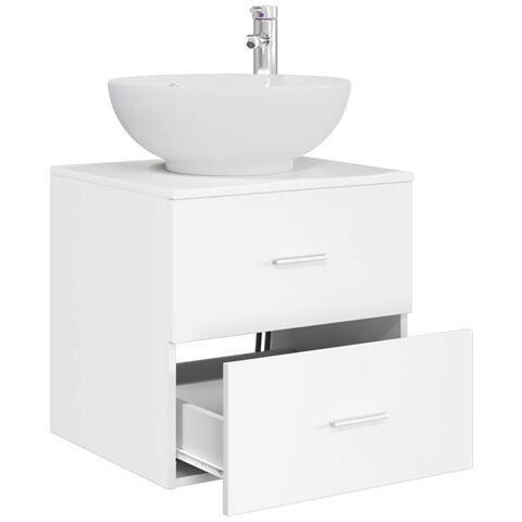 Mobile Lavabo da Parete Bianco 49,5 x 44,5 x 66,5 cm - Foto 2