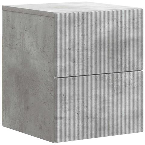 Mobiletto da notte a muro Grigio Cemento 33 x 34,5 x 40 cm - Foto 1