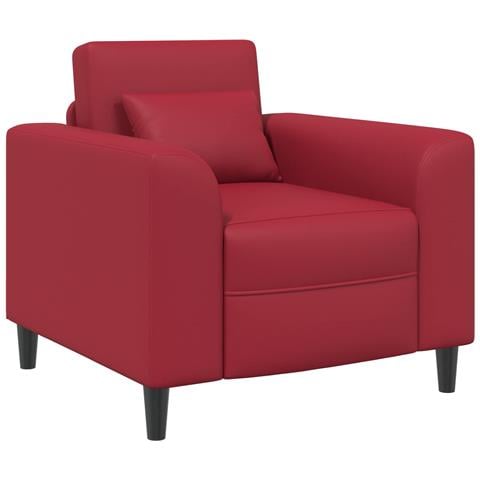Poltrona Rosso Vino Similpelle - Foto 1