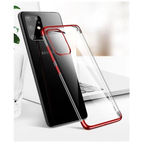 Custodia In Tpu Gel Con Cornice Galvanica Trasparente Per Samsung Galaxy A72 4g, Colore Nero. - Foto 7