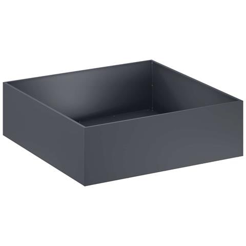 Vaso da giardino Antracite 80 x 80 x 30 cm - Foto 1