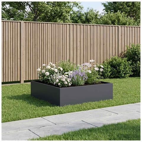 Vaso da giardino Antracite 80 x 80 x 30 cm - Foto 2