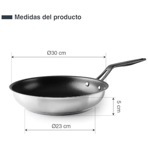 47430 - Padella antiaderente Origin, acciaio inox 18/10, rivestimento antiaderente QuanTanium® - Foto 2