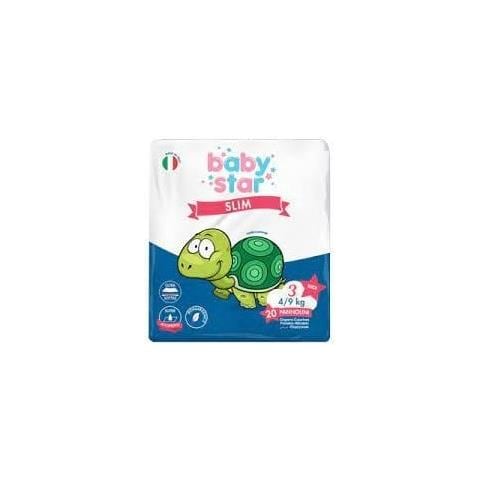 Pannolini Babystar Slim 4/9KG Taglia 3 Midi 20 Pezzi - Foto 1