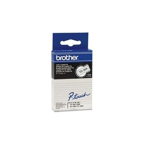 nastro tc-201 12mm bianco / scritta nero - Foto 2