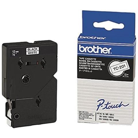 nastro tc-201 12mm bianco / scritta nero - Foto 1