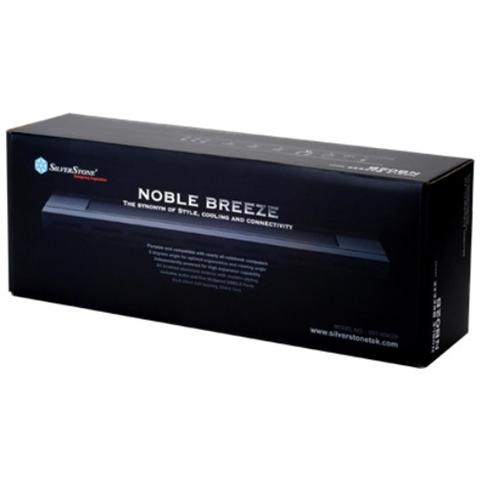 SST-NB02B SST-NB02B Noble Breeze Aluminium Notebook Cooler with 10/100 Base-T- (RJ-45) Connector, Audio, Microfon, 5x USB 2.0 as well as Charger for Mobile Phone, black - Foto 12