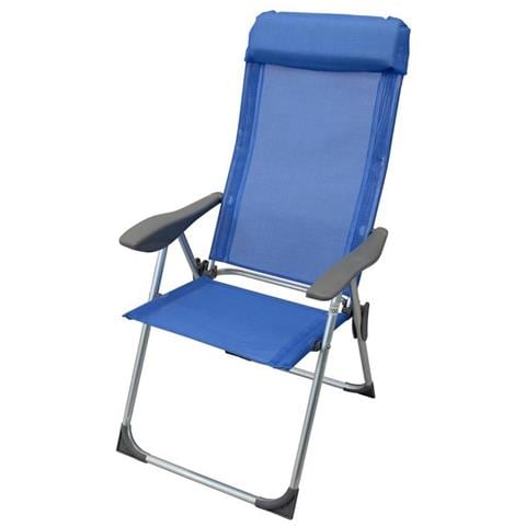 Sdraio In Alluminio Blu Pieghevole Bc807815 - Foto 2