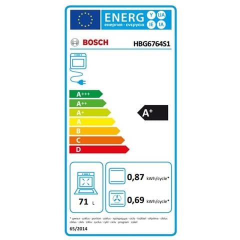 Forno Elettrico da Incasso Serie 8 HBG6764S1 Capacità 71 L Multifunzione Ventilato Potenza 3600 W Colore Acciaio Inossidabile - Foto 2