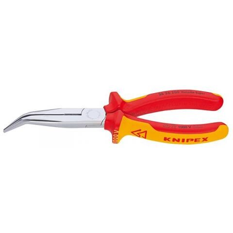 26 26 200 Pinza per Meccanica a Becchi Mezzotondi con Tronchese, Collaudati VDE 200 mm, Cromato, 8 - Foto 2
