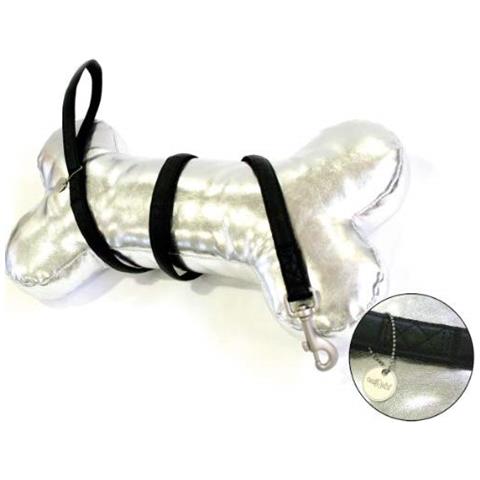 Croci C5079314 Pettorina In Similpelle, Nero, 35-60 Cm X 15 Mm- - Foto 1