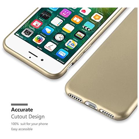 Cadorabo Custodia Compatibile Con Apple Iphone 7 / 7s / 8 / Se 2020 In Oro Metallico - Coperchio Protettivo In Silicone Tpu Flessibile - Foto 2