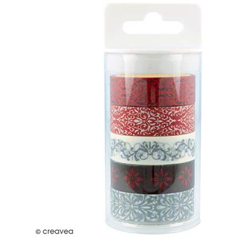 5 Masking Tapes 5 M X 1,5 Cm - Barocco - Foto 2