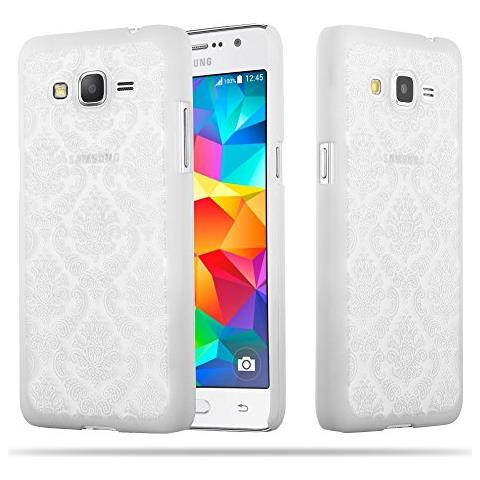 Custodia Compatibile Con Samsung Galaxy Grand Prime In Bianco - Hard Case Coperchio Protettivo Con Disegno Floreale Paisley Henné Contro I Graffi E Gli Urti - Foto 1