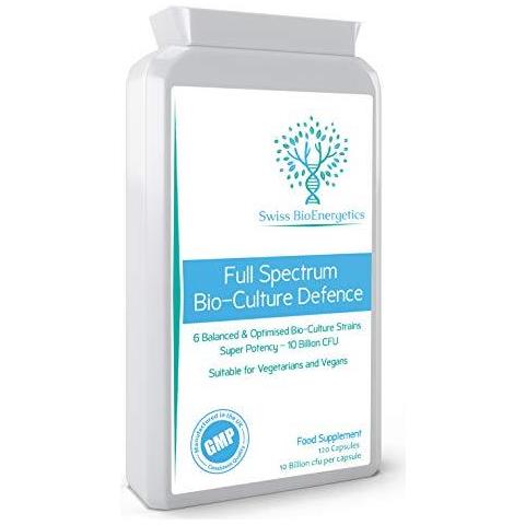 Full Spectrum Bio-cultura Difesa - 120 Capsule - Alta Resistenza 10 Miliardi Vivono Cfu Multi-strain Bio-culture Fos Formula - Ultimi Drcaps Lincapsulamento Per Proteggere Da Acidi Gastrici - Foto 1