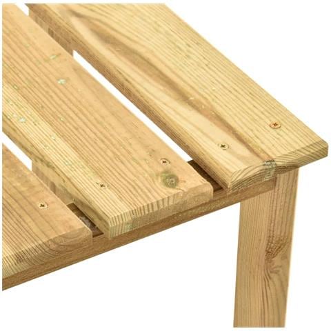 Tavolo per Lettino Prendisole 30x30x26 cm in Pino Impregnato - Foto 5