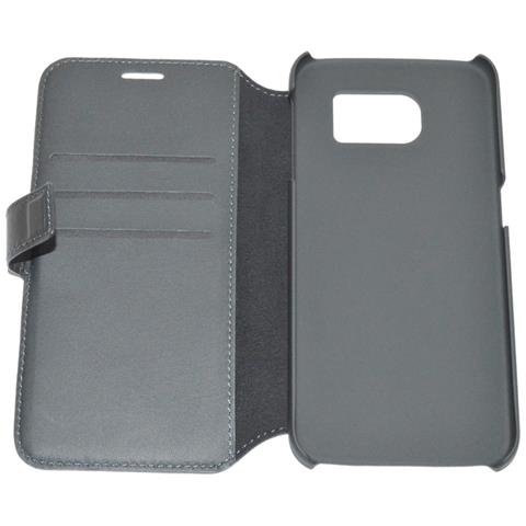 Custodia Real Leather Flip Cover Per Samsung Galaxy S6 G920f Black - Foto 3