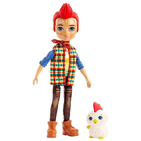 Redward Rooster Doll & Cluck Animal Friend Figure, Bambola Piccola Da 6 Pollici Con Bandana, Maglietta, Jeans E Scarpe, Ottimo Regalo Per Bambini Dai 3 Agli 8 Anni - Foto 1