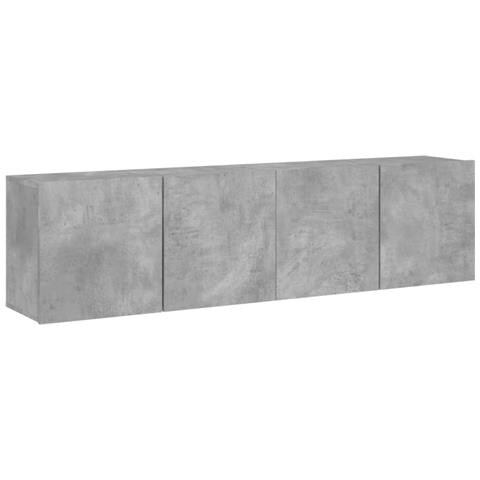 Mobili Tv A Parete 2pz Grigio Cemento 80x30x41 Cm - Foto 2