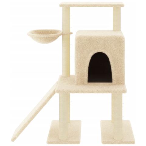Albero Per Gatti Con Tiragraffi In Sisal Crema 96,5 Cm - Foto 2