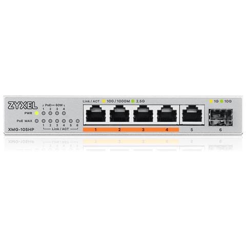 XMG-105HP Non gestito 2.5G Ethernet (100/1000/2500) Supporto Power over Ethernet (PoE) Argento - Foto 3