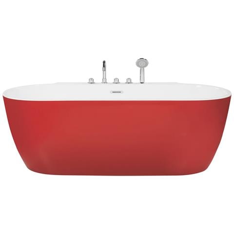 Vasca Da Bagno Freestanding Rotso 170 X 80 Cm Rosso - Foto 2