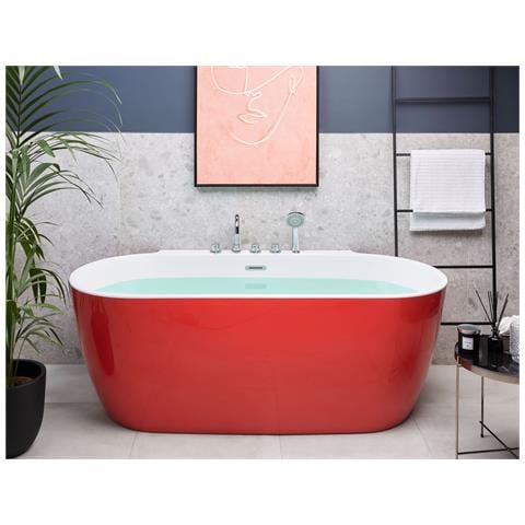 Vasca Da Bagno Freestanding Rotso 170 X 80 Cm Rosso - Foto 1