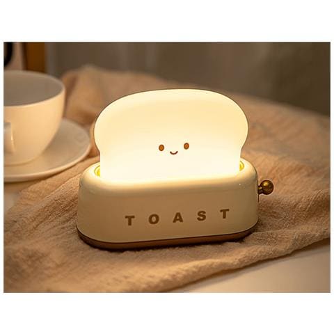 Luce Notturna Tostapane Per Bambini Modello Morning, Bianco / Giallo - Foto 2