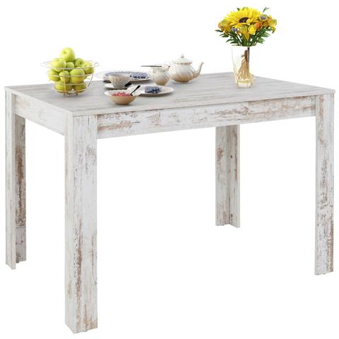 Lynn Tavolo Da Pranzo In Mdf Bianco Antico - Foto 4